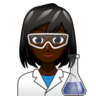 Woman Scientist: Dark Skin Tone Emoji 👩🏿‍🔬 image - Emojidex style