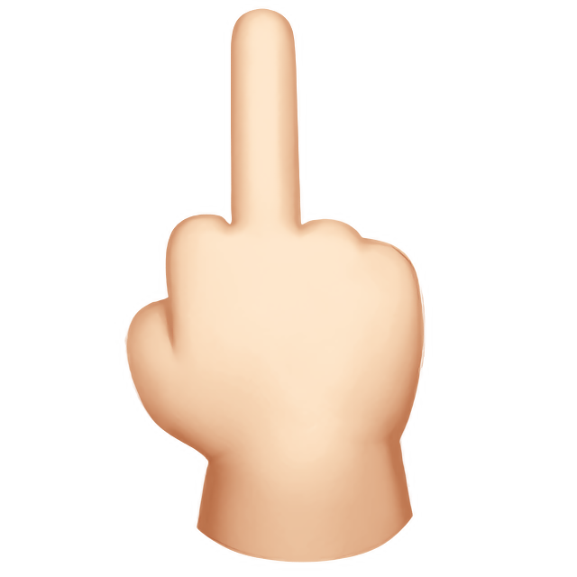 Middle Finger: Light Skin Tone
