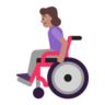 Woman In Manual Wheelchair: Medium Skin Tone Emoji 👩🏽‍🦽 image - Microsoft Classic 2D style