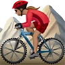 Woman Mountain Biking: Medium Skin Tone Emoji 🚵🏽‍♀️ image - Apple style