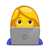 Woman Technologist Emoji 👩‍💻 image - Telegram style