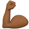 Flexed Biceps: Medium-Dark Skin Tone Emoji 💪🏾 image - Apple style