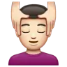 Man Getting Massage: Light Skin Tone Emoji 💆🏻‍♂️ image - WhatsApp style