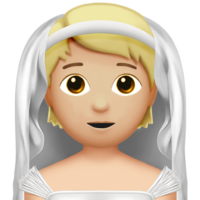 Person With Veil: Medium-Light Skin Tone