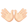 Open Hands: Light Skin Tone Emoji 👐🏻 image - Huawei Harmony OS style