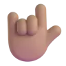 Love-You Gesture: Medium Skin Tone Emoji 🤟🏽 image - Microsoft 3D Fluent style