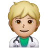 Health Worker: Medium-Light Skin Tone Emoji 🧑🏼‍⚕️ image - Samsung style