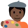 Artist: Dark Skin Tone Emoji 🧑🏿‍🎨 image - Twitter / X (Twemoji) style