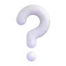 White Question Mark Emoji ❔ image - Microsoft 3D Fluent style