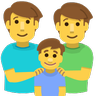 Family: Man, Man, Boy Emoji 👨‍👨‍👦 image - Skype style