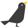 Black Bird Emoji 🐦‍⬛ image - Tossface style