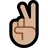 Victory Hand: Medium-Light Skin Tone