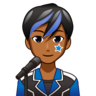 Man Singer: Medium-Dark Skin Tone Emoji 👨🏾‍🎤 image - Emojidex style