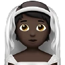 Person With Veil: Dark Skin Tone Emoji 👰🏿 image - Apple style