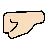 Left-Facing Fist: Light Skin Tone