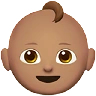 Baby: Medium Skin Tone Emoji 👶🏽 image - Apple style