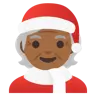 Mx Claus: Medium-Dark Skin Tone Emoji 🧑🏾‍🎄 image - Google Noto Color style