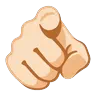 Index Pointing At The Viewer: Light Skin Tone Emoji 🫵🏻 image - Google Noto Color Animated style