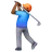 Man Golfing: Medium-Dark Skin Tone