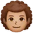 Man: Medium Skin Tone, Curly Hair