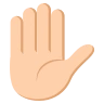 Raised Hand: Medium-Light Skin Tone Emoji ✋🏼 image - EmojiTwo style