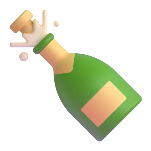 Bottle With Popping Cork