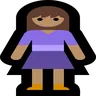 Woman Standing: Medium Skin Tone Emoji 🧍🏽‍♀️ image - Microsoft Windows 10 Segoe UI Emoji style
