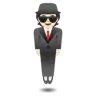 Person In Suit Levitating: Light Skin Tone Emoji 🕴🏻 image - Google Noto Color style