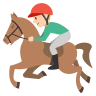 Horse Racing: Medium-Light Skin Tone Emoji 🏇🏼 image - EmojiTwo style