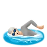 Person Swimming: Light Skin Tone Emoji 🏊🏻 image - Huawei Harmony OS style