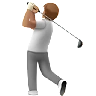 Person Golfing: Medium Skin Tone Emoji 🏌🏽 image - Apple style