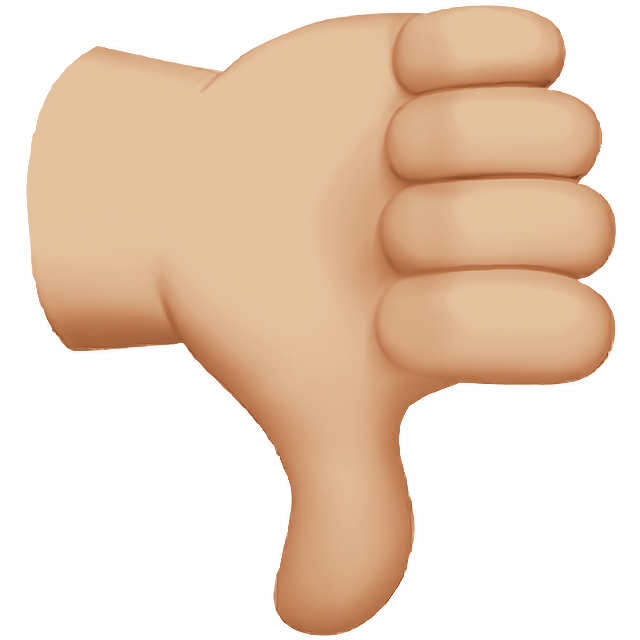 Thumbs Down: Medium-Light Skin Tone