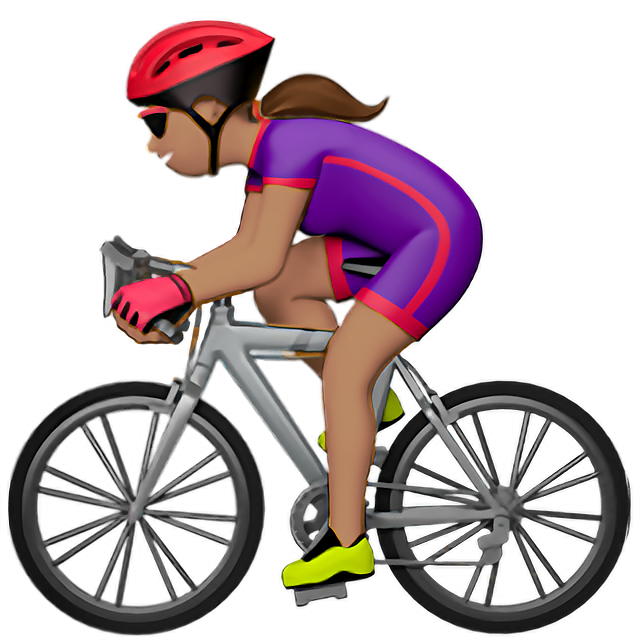 Woman Biking: Medium Skin Tone