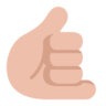 Call Me Hand: Medium-Light Skin Tone Emoji 🤙🏼 image - Microsoft Classic 2D style