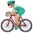 Man Biking: Medium-Light Skin Tone