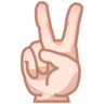 Victory Hand: Light Skin Tone Emoji ✌🏻 image - Emojidex style