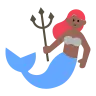 Mermaid: Medium-Dark Skin Tone Emoji 🧜🏾‍♀️ image - Tossface style