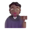 Judge: Medium-Dark Skin Tone Emoji 🧑🏾‍⚖️ image - Microsoft 3D Fluent style