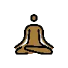 Person In Lotus Position: Medium-Dark Skin Tone Emoji 🧘🏾 image - OpenMoji style