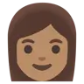 Woman: Medium Skin Tone Emoji 👩🏽 image - Google Noto Color style