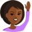 Person Raising Hand: Medium-Dark Skin Tone