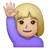 Woman Raising Hand: Medium-Light Skin Tone