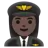 Woman Pilot: Dark Skin Tone
