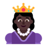 Princess: Dark Skin Tone Emoji 👸🏿 image - Microsoft Classic 2D style