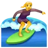 Woman Surfing Emoji 🏄‍♀️ image - WhatsApp style