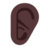 Ear: Dark Skin Tone