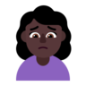 Woman Frowning: Dark Skin Tone Emoji 🙍🏿‍♀️ image - Microsoft Classic 2D style