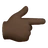 Backhand Index Pointing Right: Dark Skin Tone
