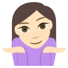 Person Shrugging: Light Skin Tone Emoji 🤷🏻 image - EmojiTwo style