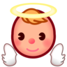 Baby Angel: Medium-Light Skin Tone Emoji 👼🏼 image - Emojidex style